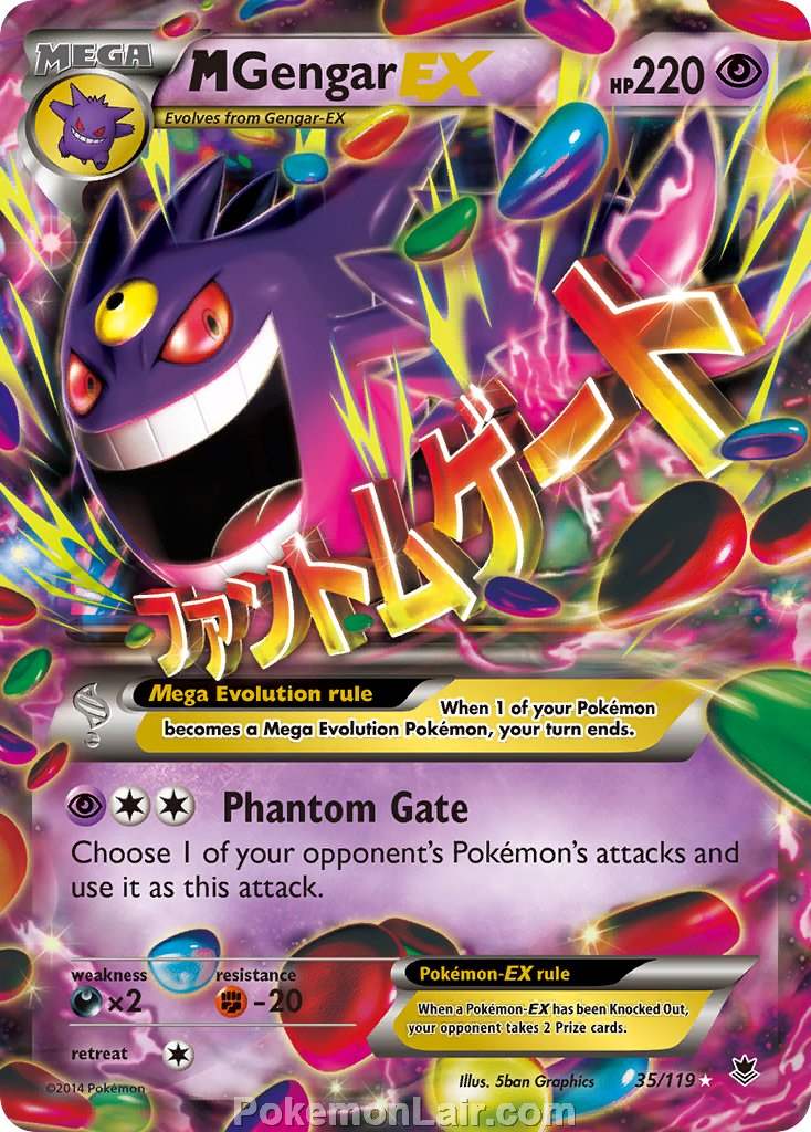 2014 Pokemon Trading Card Game Phantom Forces Set – 35 M Gengar EX