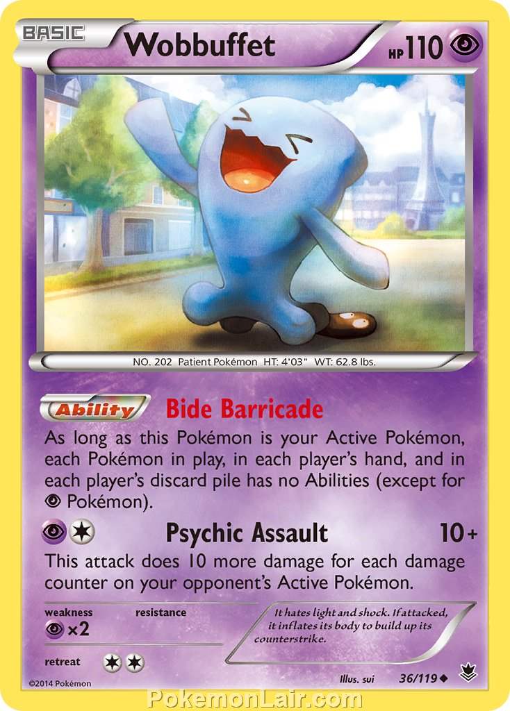 2014 Pokemon Trading Card Game Phantom Forces Set – 36 Wobbuffet