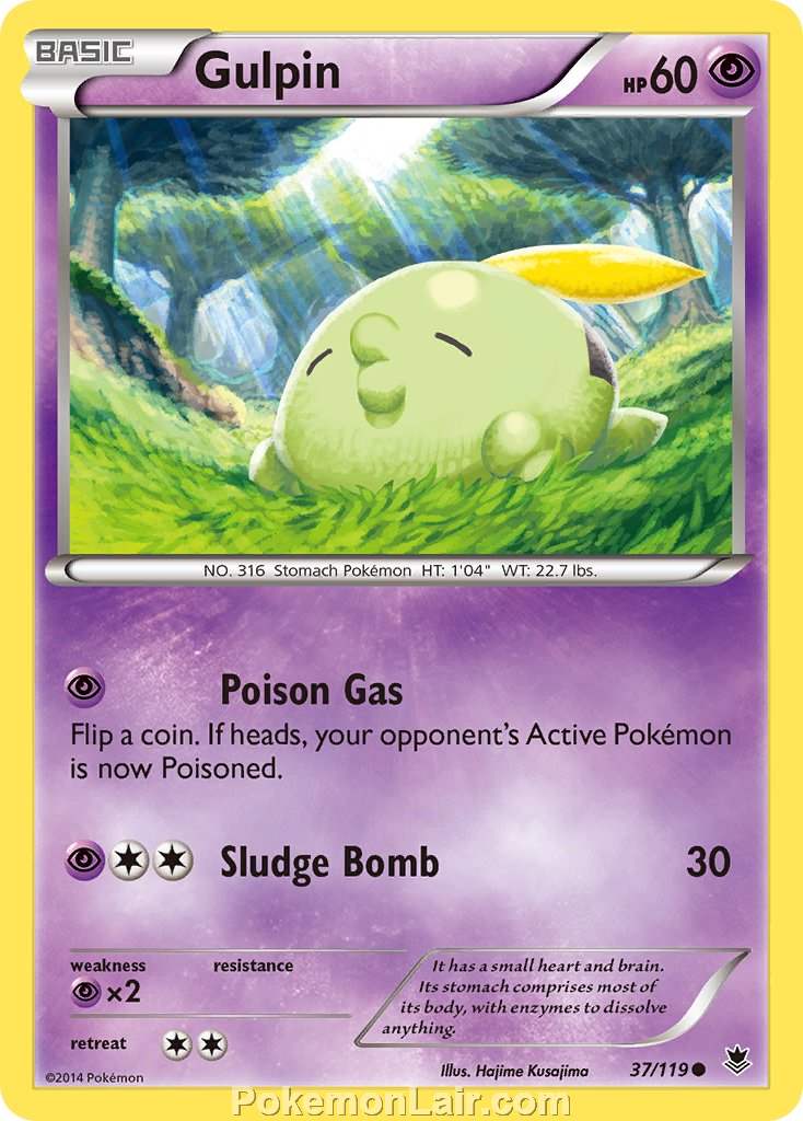 2014 Pokemon Trading Card Game Phantom Forces Set – 37 Gulpin