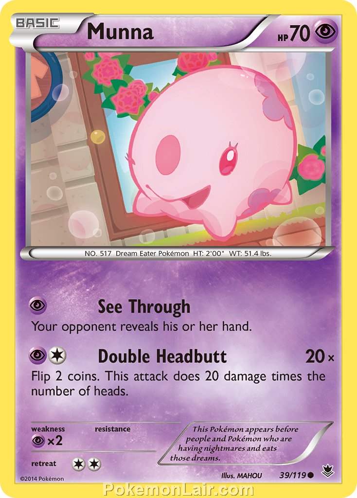 2014 Pokemon Trading Card Game Phantom Forces Set – 39 Munna