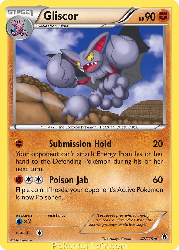 2014 Pokemon Trading Card Game Phantom Forces Set – 47 Gliscor