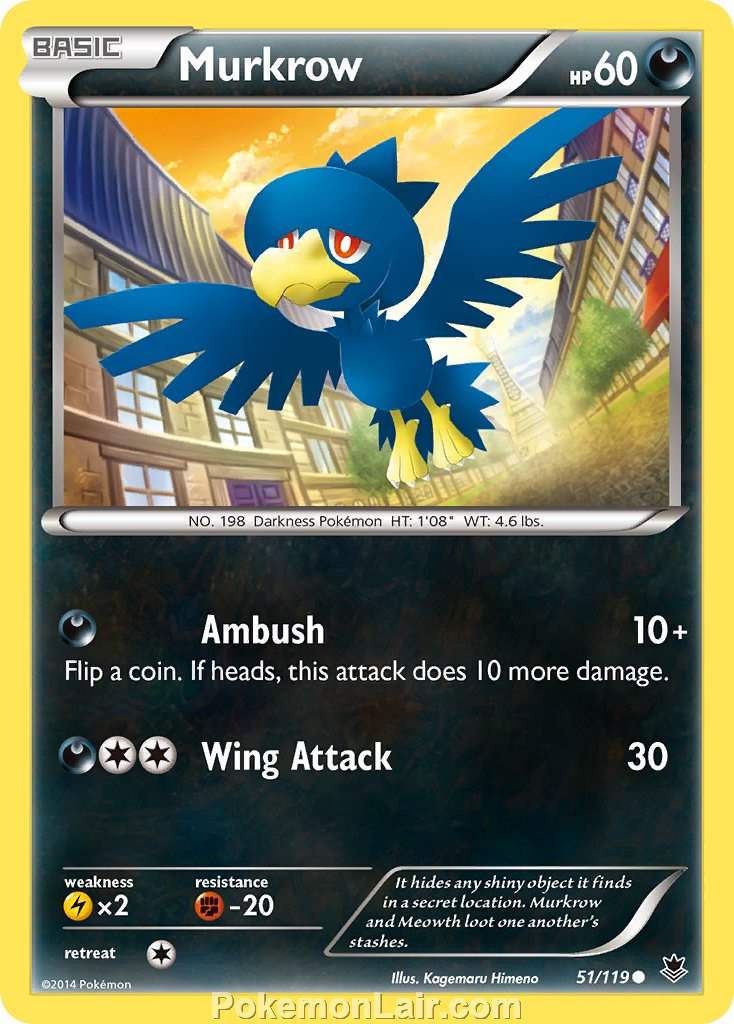 2014 Pokemon Trading Card Game Phantom Forces Set – 51 Murkrow