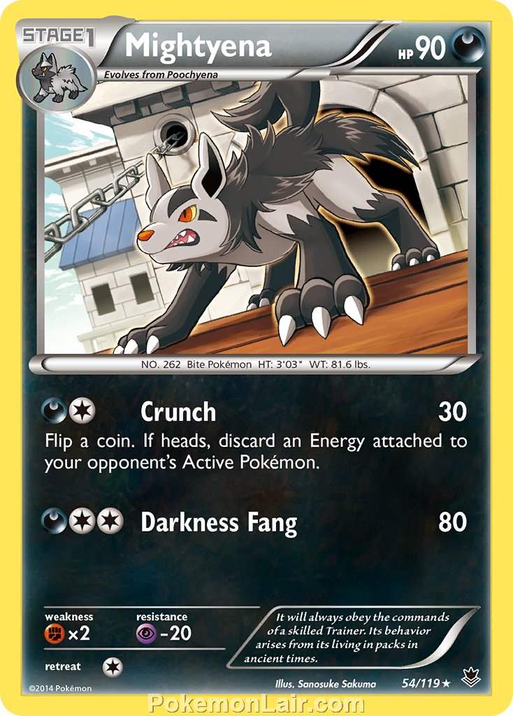 2014 Pokemon Trading Card Game Phantom Forces Set – 54 Mightyena