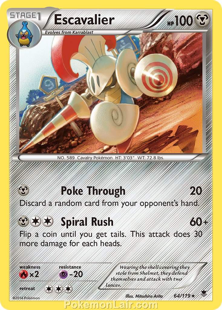 2014 Pokemon Trading Card Game Phantom Forces Set – 64 Escavalier