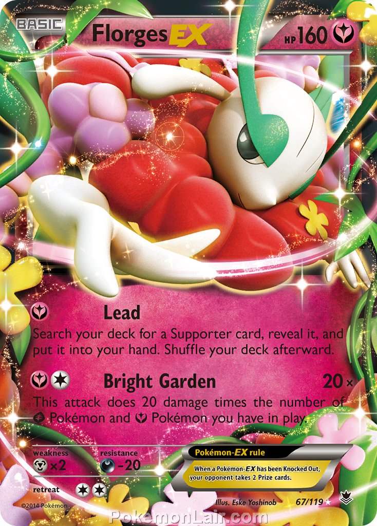 2014 Pokemon Trading Card Game Phantom Forces Set – 67 Florges EX