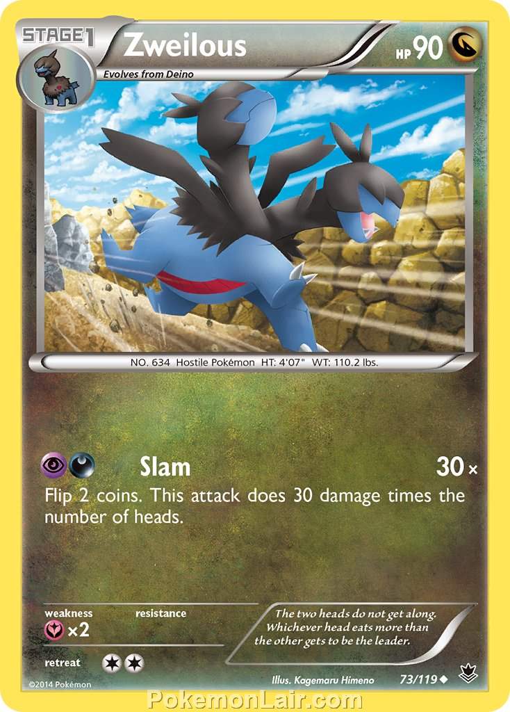 2014 Pokemon Trading Card Game Phantom Forces Set – 73 Zweilous