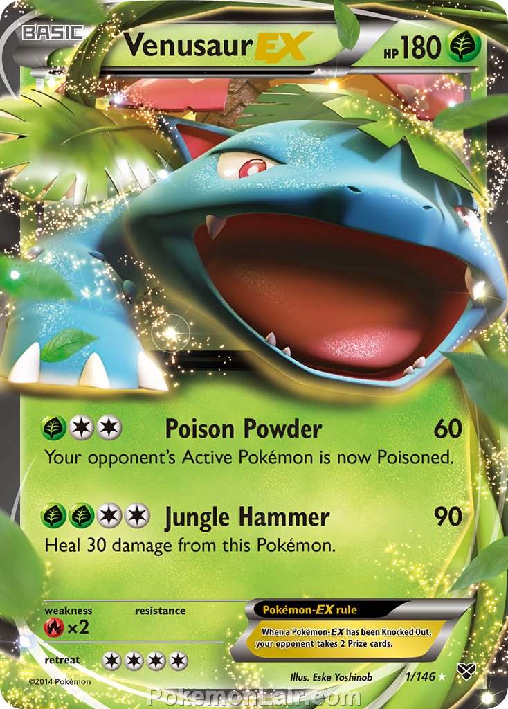 2014 Pokemon Trading Card Game XY Price List – 1 Venusaur EX