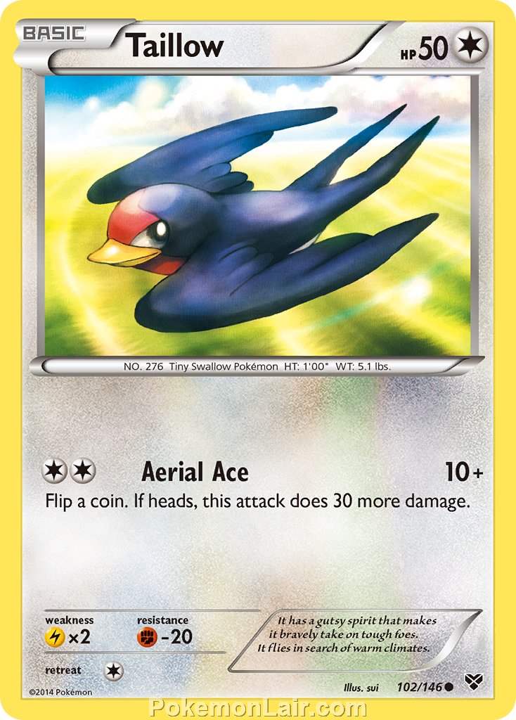 2014 Pokemon Trading Card Game XY Price List – 102 Taillow