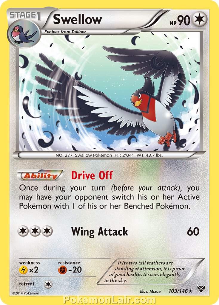 2014 Pokemon Trading Card Game XY Price List – 103 Swellow