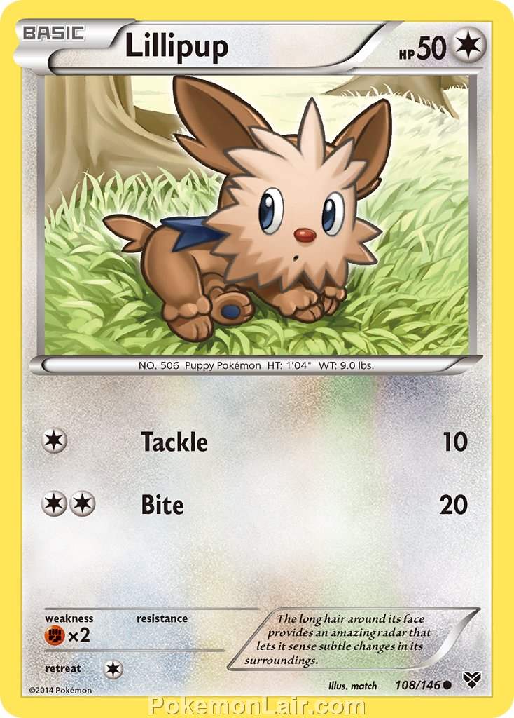 2014 Pokemon Trading Card Game XY Price List – 108 Lillipup
