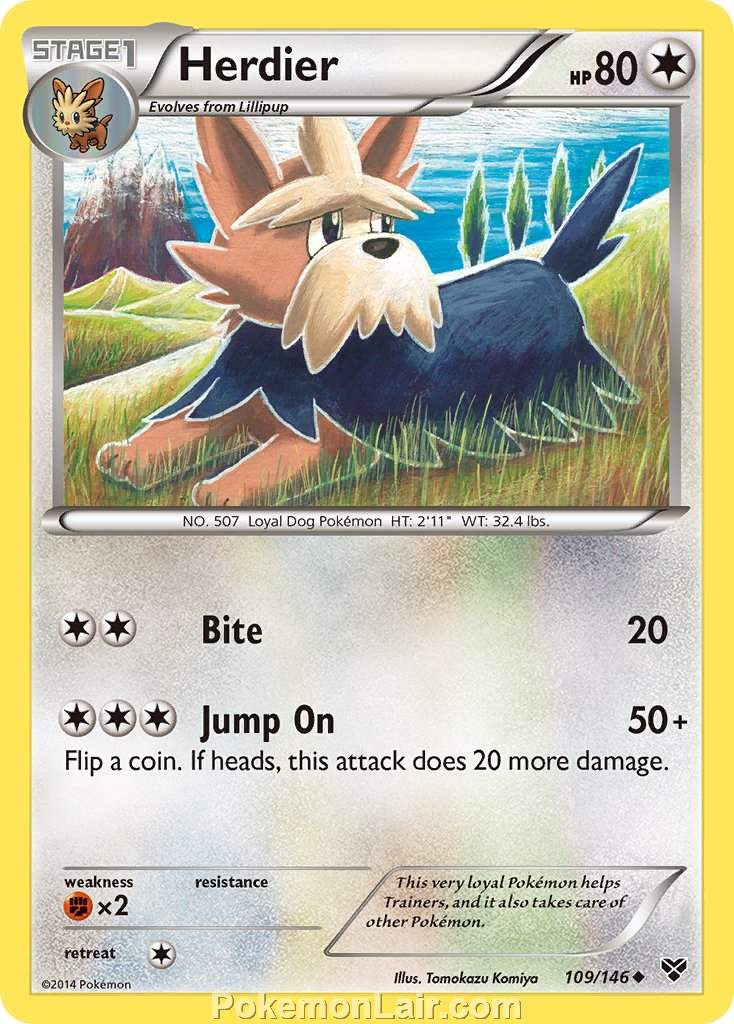 2014 Pokemon Trading Card Game XY Price List – 109 Herdier