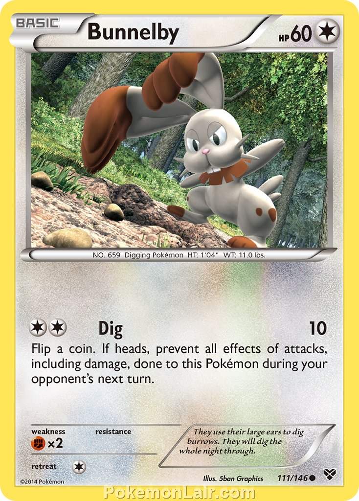 2014 Pokemon Trading Card Game XY Price List – 111 Bunnelby