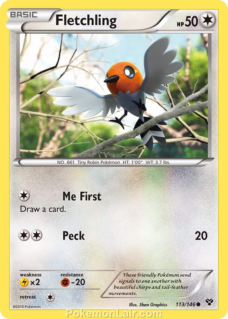 2014 Pokemon Trading Card Game XY Price List – 113 Fletchling