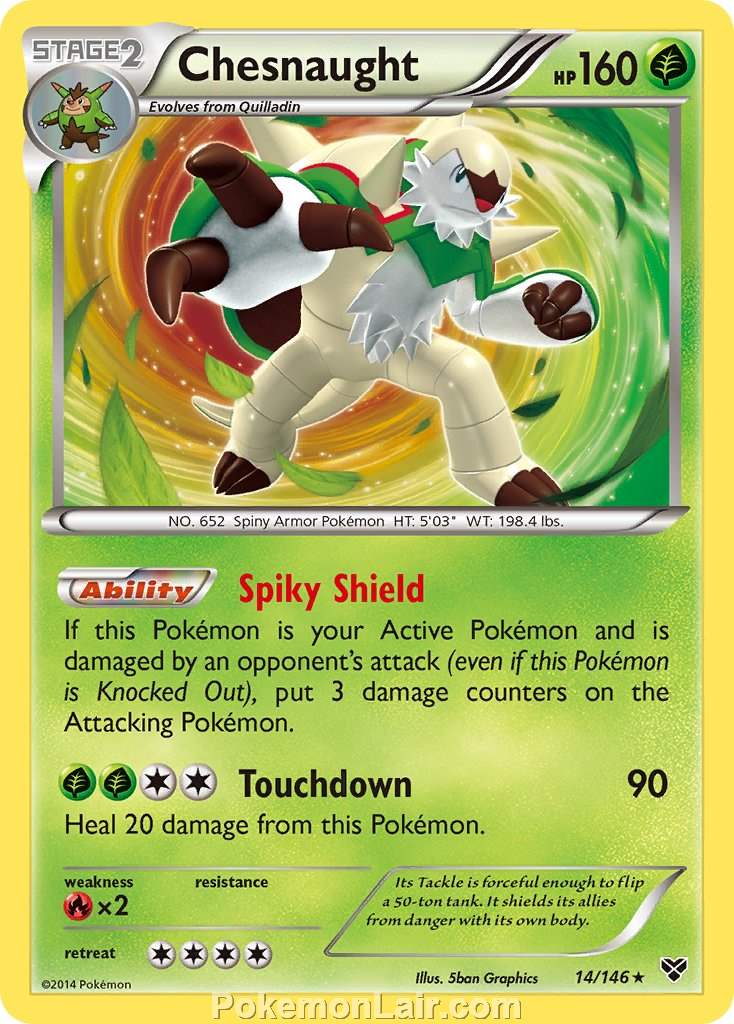 2014 Pokemon Trading Card Game XY Price List – 14 Chesnaught