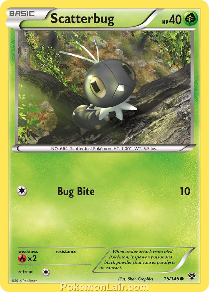 2014 Pokemon Trading Card Game XY Price List – 15 Scatterbug