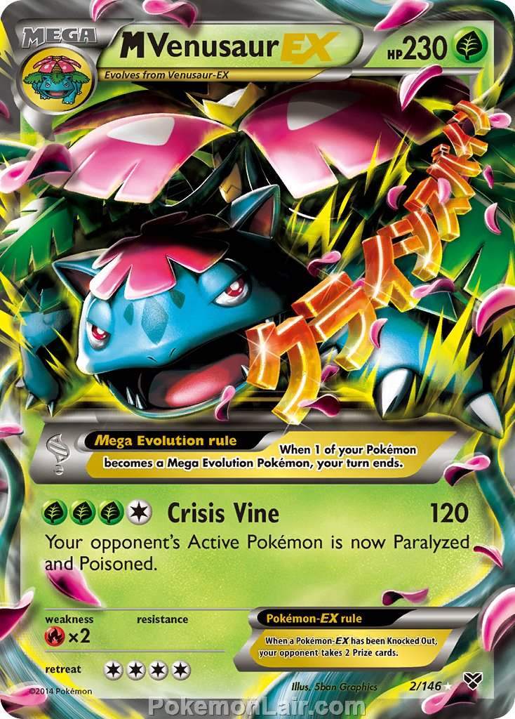 2014 Pokemon Trading Card Game XY Price List – 2 M Venusaur EX