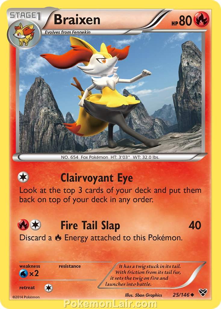 2014 Pokemon Trading Card Game XY Price List – 25 Braixen