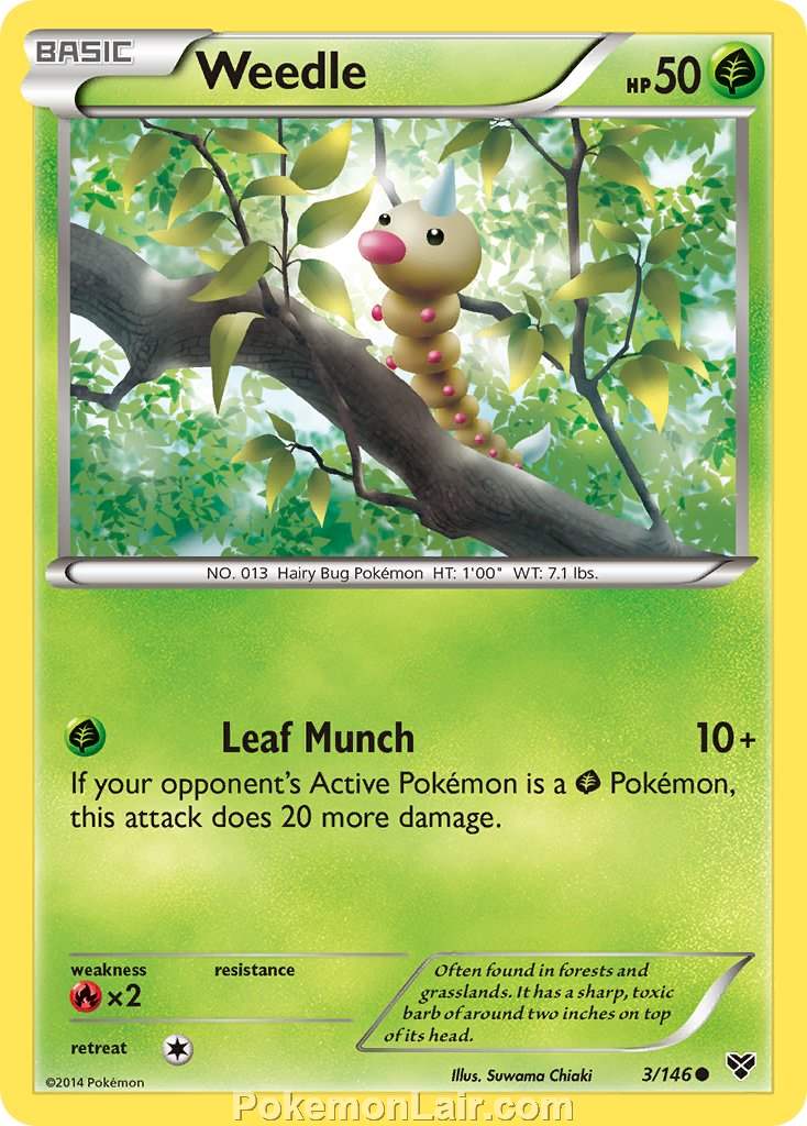 2014 Pokemon Trading Card Game XY Price List – 3 Weedle