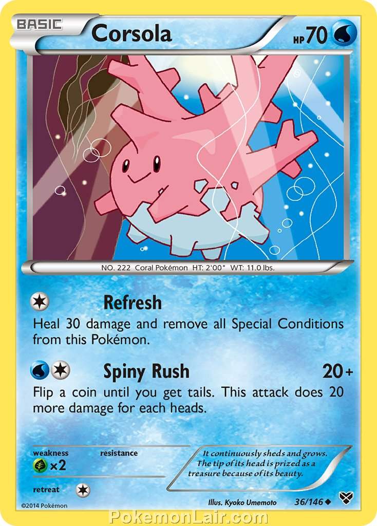 2014 Pokemon Trading Card Game XY Price List – 36 Corsola