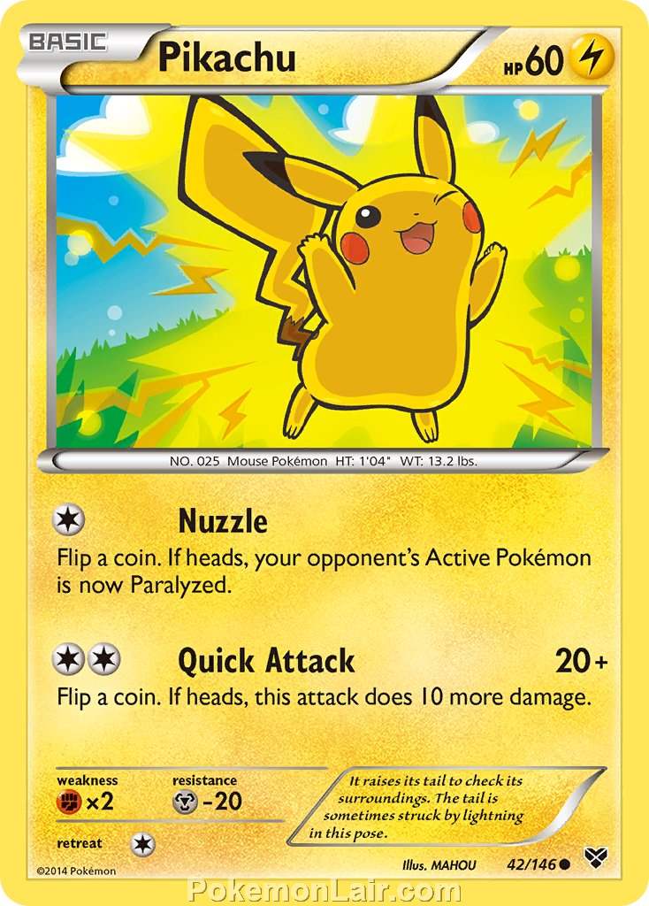 2014 Pokemon Trading Card Game XY Price List – 42 Pikachu
