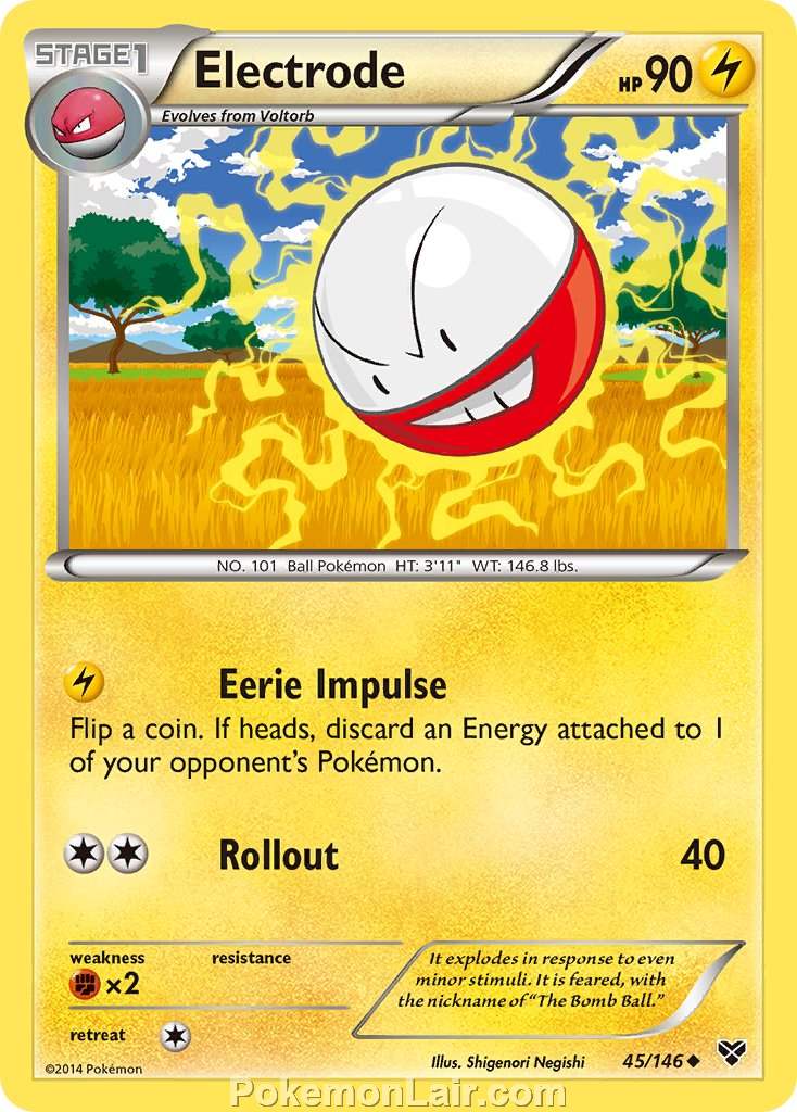 2014 Pokemon Trading Card Game XY Price List – 45 Electrode