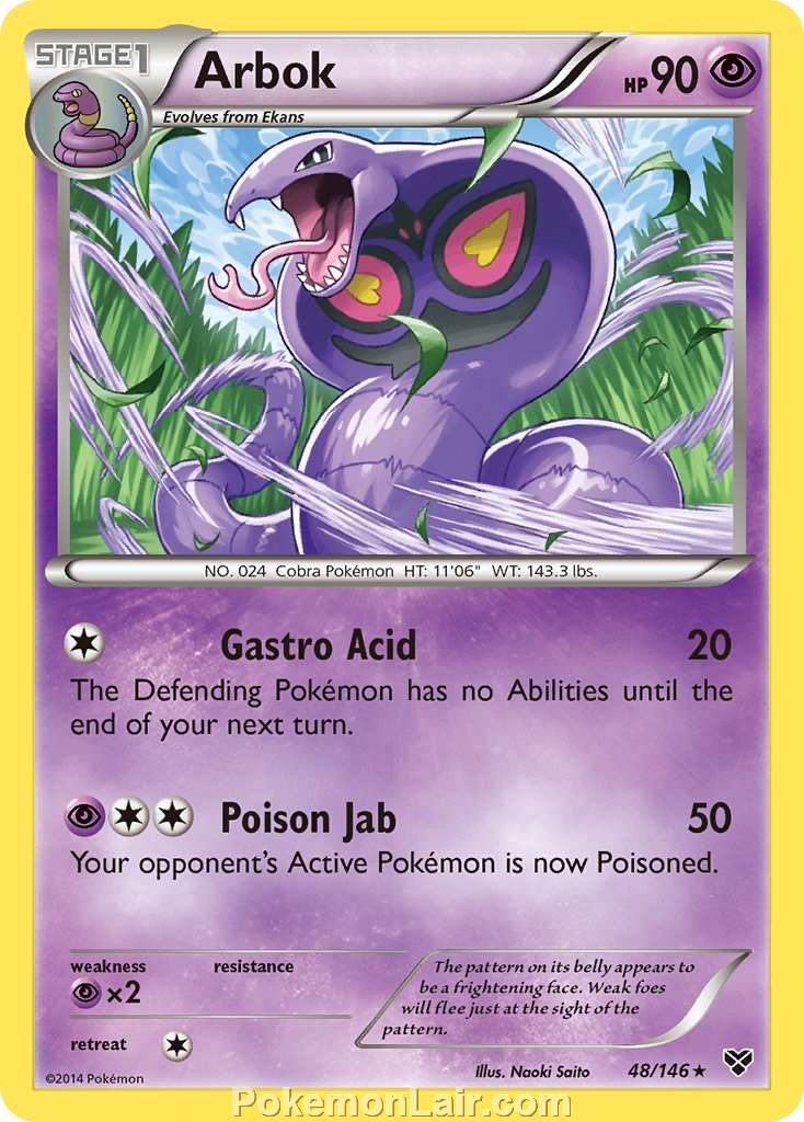 2014 Pokemon Trading Card Game XY Price List – 48 Arbok