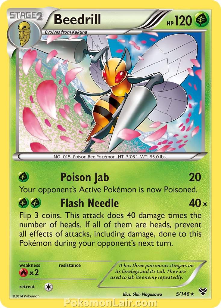 2014 Pokemon Trading Card Game XY Price List – 5 Beedrill