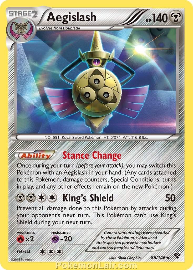 2014 Pokemon Trading Card Game XY Price List – 86 Aegislash