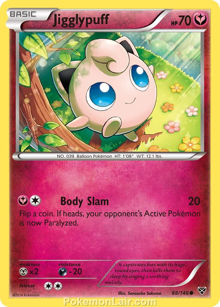 2014 Pokemon Trading Card Game XY Price List – 88 Jigglypuff