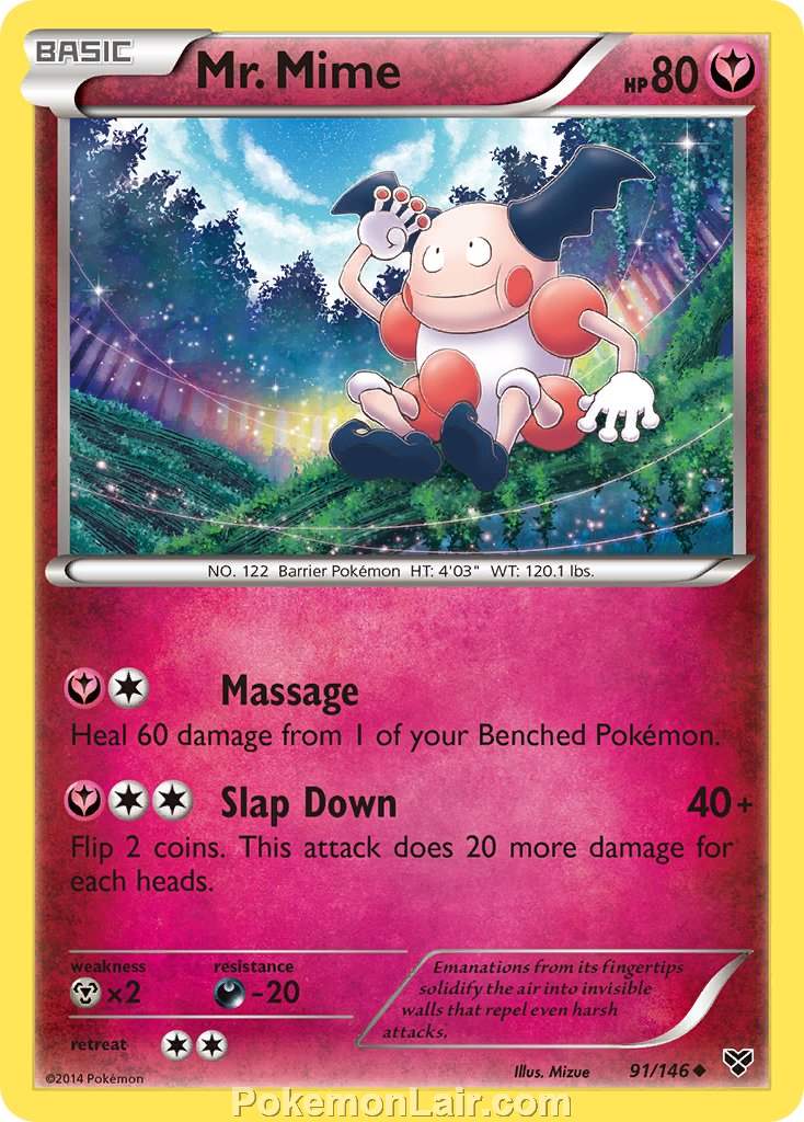 2014 Pokemon Trading Card Game XY Price List – 91 Mr. Mime