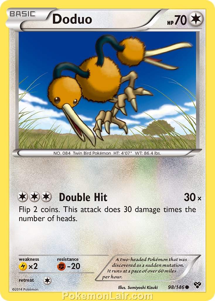 2014 Pokemon Trading Card Game XY Price List – 98 Doduo