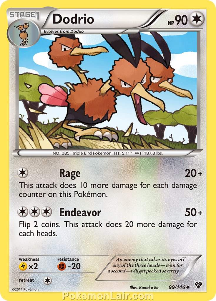 2014 Pokemon Trading Card Game XY Price List – 99 Dodrio