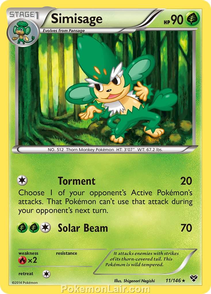 2014 Pokemon Trading Card Game XY Set – 11 Simisage