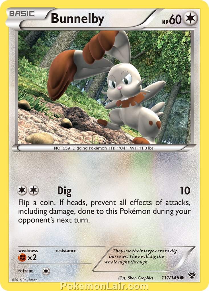 2014 Pokemon Trading Card Game XY Set – 111 Bunnelby