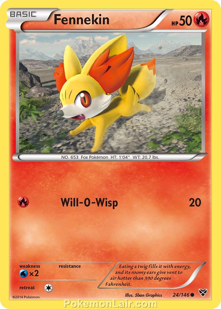 2014 Pokemon Trading Card Game XY Set – 24 Fennekin