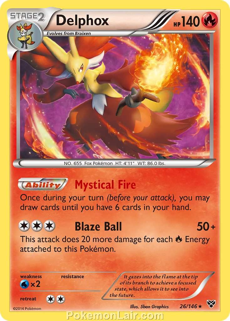 2014 Pokemon Trading Card Game XY Set – 26 Delphox