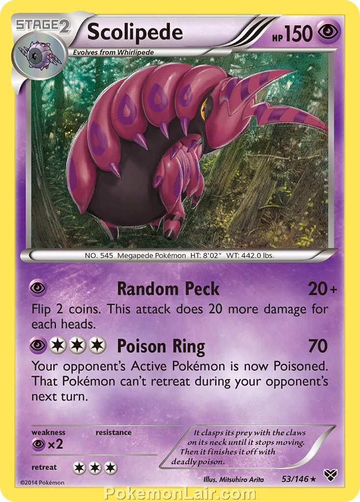 2014 Pokemon Trading Card Game XY Set – 53 Scolipede