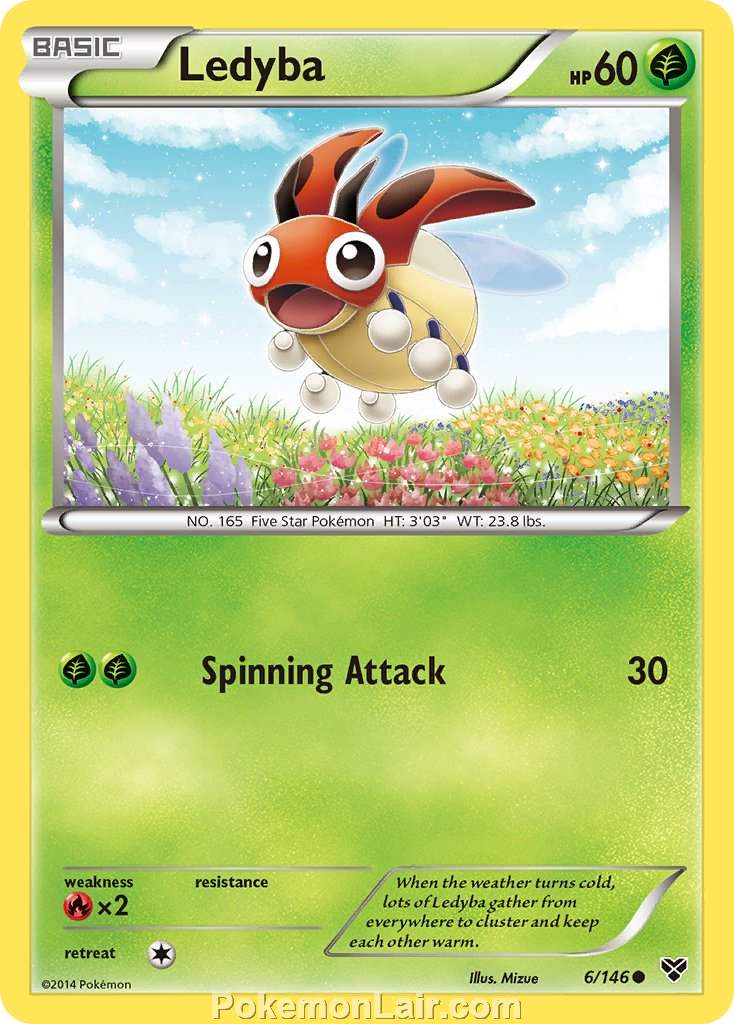 2014 Pokemon Trading Card Game XY Set – 6 Ledyba