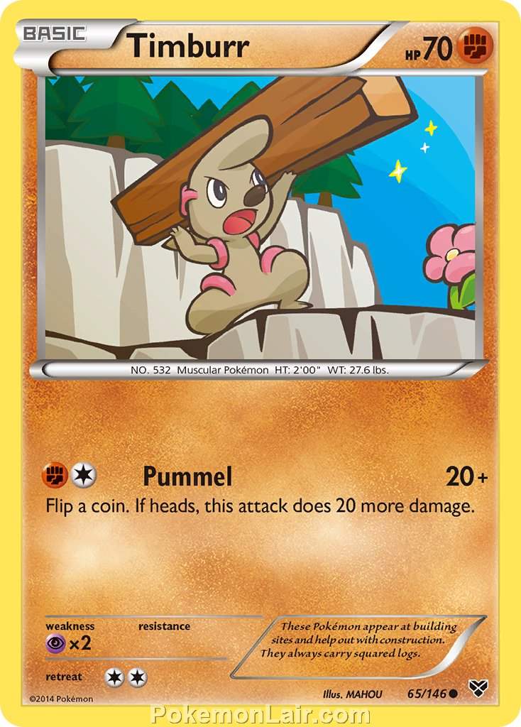 2014 Pokemon Trading Card Game XY Set – 65 Timburr
