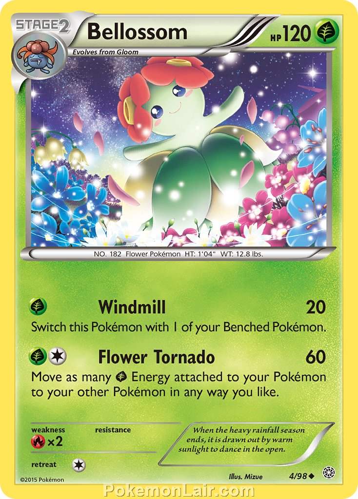 2015 Pokemon Trading Card Game Ancient Origins Price List – 04 Bellossom