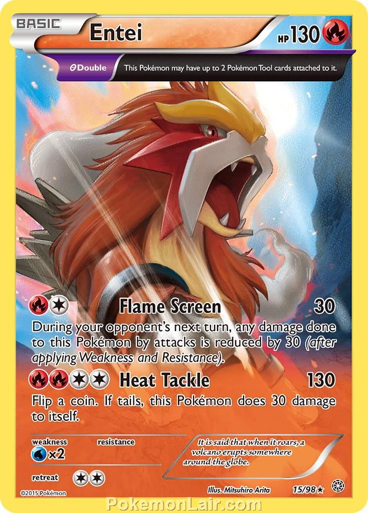 2015 Pokemon Trading Card Game Ancient Origins Price List – 15 Entei