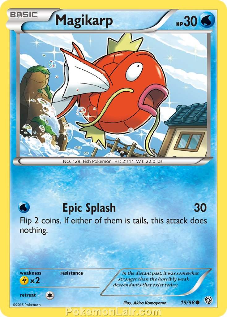 2015 Pokemon Trading Card Game Ancient Origins Price List – 19 Magikarp