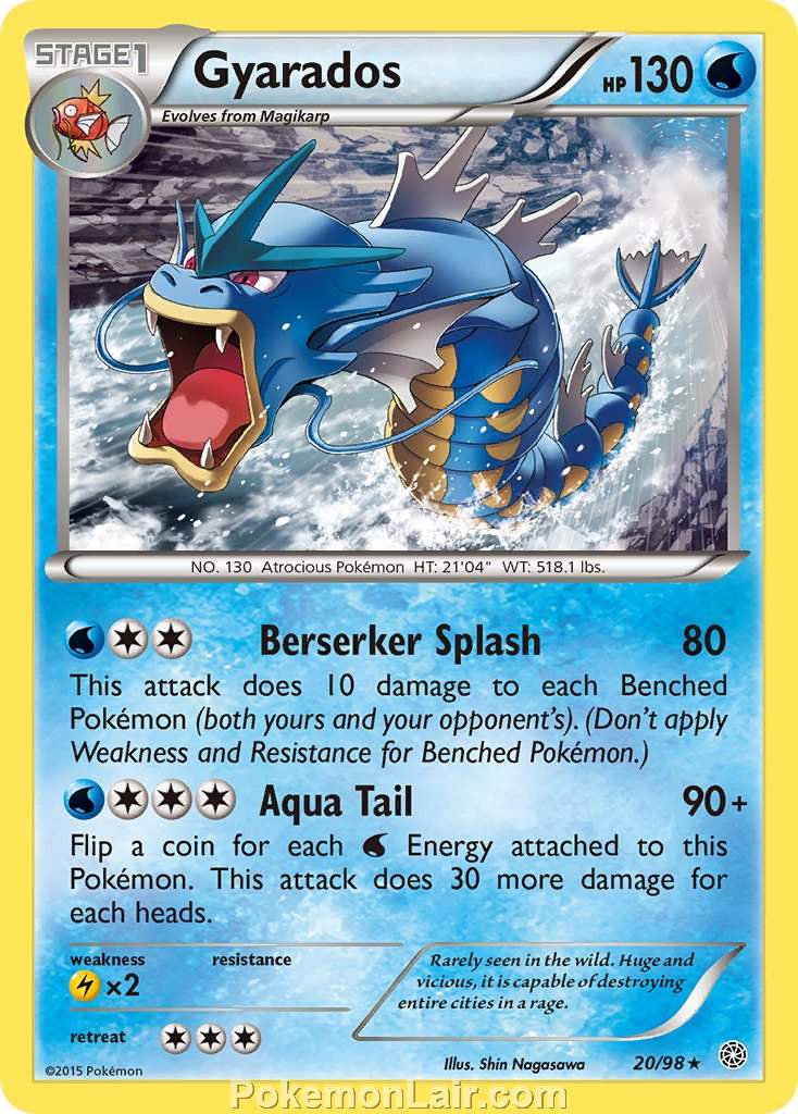 2015 Pokemon Trading Card Game Ancient Origins Price List – 20 Gyarados