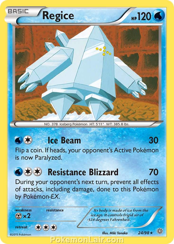 2015 Pokemon Trading Card Game Ancient Origins Price List – 24 Regice