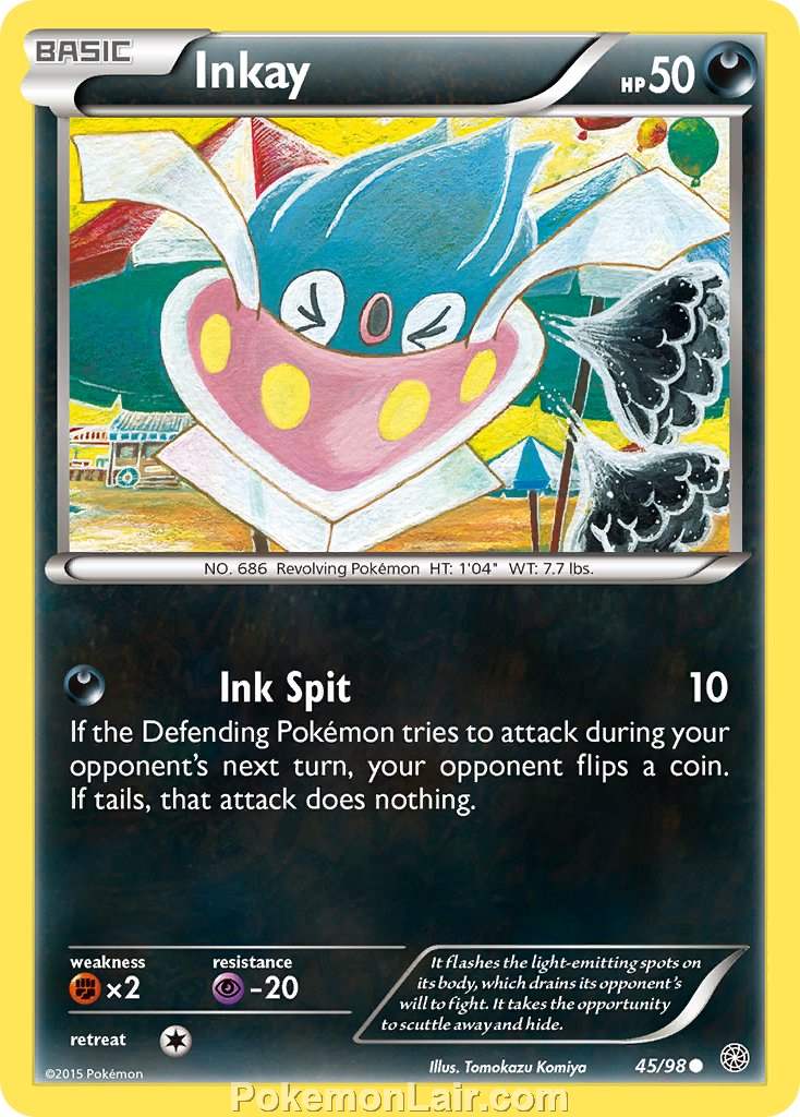 2015 Pokemon Trading Card Game Ancient Origins Price List – 45 Inkay