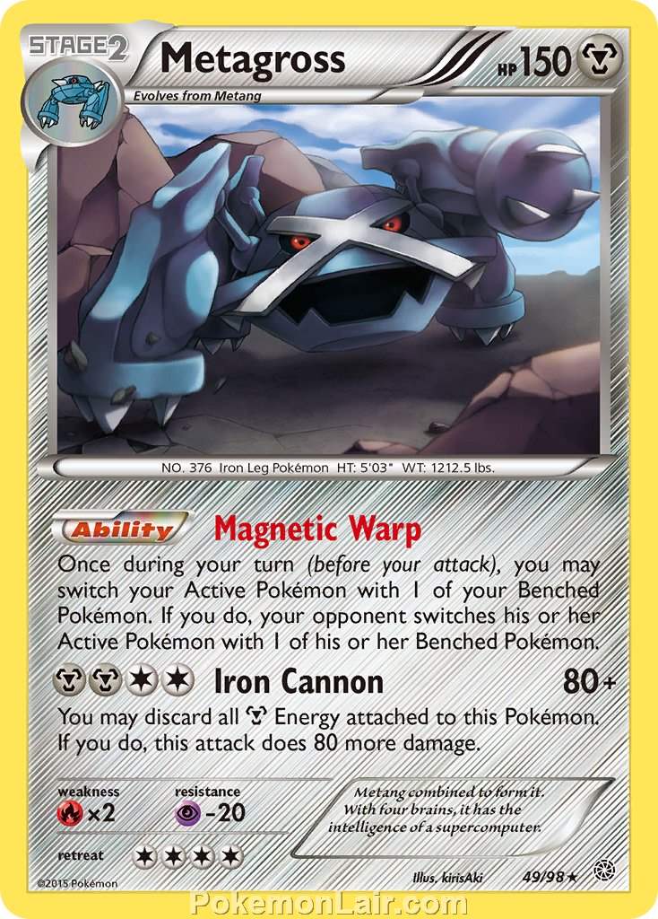 2015 Pokemon Trading Card Game Ancient Origins Price List – 49 Metagross