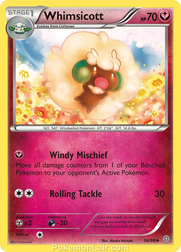 2015 Pokemon Trading Card Game Ancient Origins Price List – 56 Whimsicott