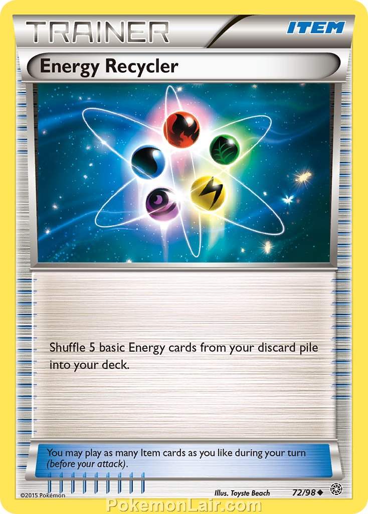 2015 Pokemon Trading Card Game Ancient Origins Price List – 72 Energy Recycler