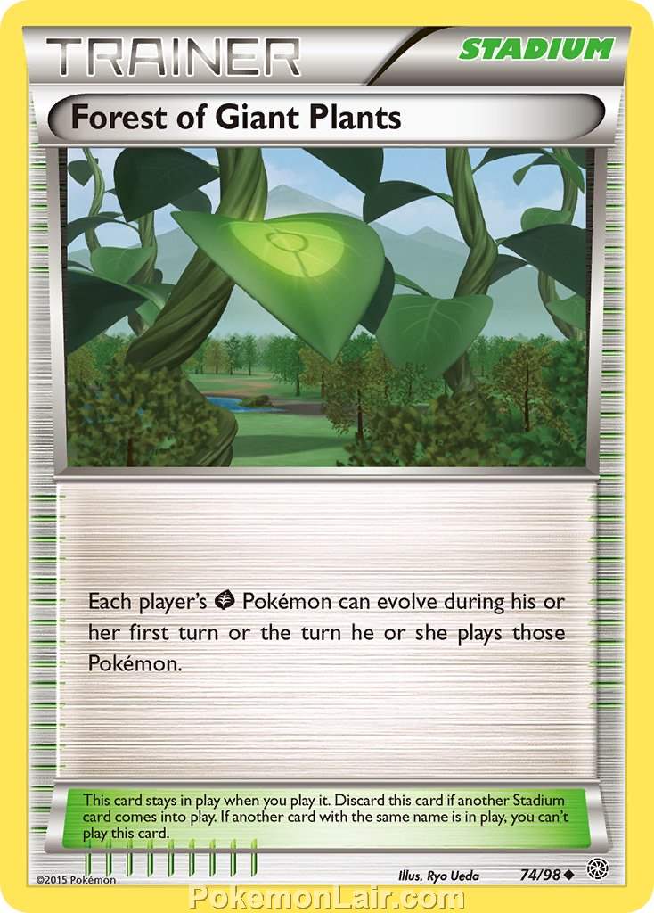 2015 Pokemon Trading Card Game Ancient Origins Price List – 74 Forest Of Giant Plants