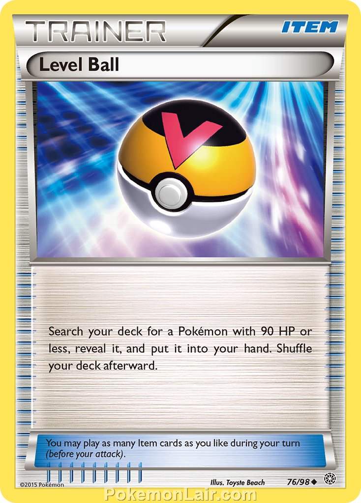 2015 Pokemon Trading Card Game Ancient Origins Price List – 76 Level Ball